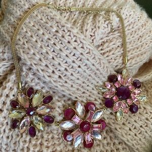 Forever 21 Jeweled Floral Necklace